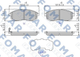 Тормозные колодки FOMAR FO969381 Renault Latitude; Suzuki SX4; Nissan Juke 410601605R, 41060AX086, 411202Y028 - изображение 1