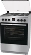 Плита Gorenje газовая, 64л, 60x60см, дисплей, чугун, нерж (GGI6C20XA) - изображение 2