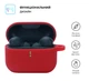 Силіконовий чохол для навушників Xiaomi QCY T10 Pro/T10, Hang Case, червоний, ультратонкий захисний кейс товщиною 2 мм, захист від подряпин, пилу та ударів, компактний, з карабіном для кріплення, ArmorStandart (ARM68427) - зображення 2