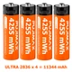 4 шт Li-Ion 1.5V AA аккумулятор 4255mWh (2600 mAh) PUJIMAX EXTRIME USB-C 1500 циклов +кабель и кейс Оражевый - изображение 1