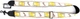 Ремінь гітарний FENDER STRAP 2" MONOGRAMMED WHITE BROWN YELLOW - зображення 3