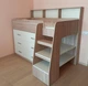 Кровать-чердак с открытыми полками и комодом для детей Fmebel Иллинойс 80х190 - изображение 1