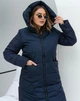 Жіноча зимова куртка з капюшоном подовжена MODA 000117 66 Синій (М-000117/2 V ) - зображення 2
