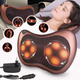 Массажная инфракрасная подушка, роликовый массажер для шеи и спины Massage Pillow Коричневый (v2473) - изображение 1