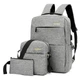 Рюкзак міський 3в1 Backpack 9018 дорожній комплект сірий - зображення 1