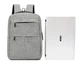 Рюкзак міський 3в1 Backpack 9018 дорожній комплект сірий - зображення 7
