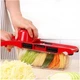 Мультислайсер-овощерезка Mandoline Slicer 6 in 1 c контейнером Красный (Mand36) - изображение 4