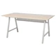 Ігровий комп'ютерний стіл IKEA UTESPELARE 160x80 см ясен/сірий (105.715.32) - изображение 1