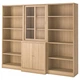 Книжкова шафа IKEA TONSTAD 245x201 см дубовий шпон (395.150.60) - зображення 1