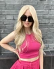 Парик на сетке PoliLy Lace Wig 66060 длинный кудрявый блонд термостойкое волокно - изображение 5