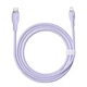Кабель Baseus Pudding Series Fast Charging Cable Type-C to iP 20W (P10355701511-00) 1.2m Nebula Purple - зображення 5