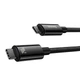 Кабель Baseus Tungsten Gold Fast Charging Data Cable Type-C to Type-C 240W (CAWJ040101) 2m Black - зображення 2