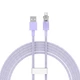 Кабель Baseus Explorer Series Fast Charging Cable with Smart Temperature Control USB to iP 2.4A (CATS010105) 2m Purple - зображення 2