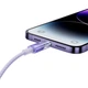 Кабель Baseus Explorer Series Fast Charging Cable with Smart Temperature Control USB to iP 2.4A (CATS010105) 2m Purple - зображення 7