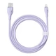 Кабель Baseus Pudding Series Fast Charging Cable USB to iP 2.4A (P10355700511-00) 1.2m Nebula Purple - зображення 5