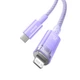Кабель Baseus Explorer Series Fast Charging Cable with Smart Temperature Control Type-C to iP 20W (CATS010205) 1m Purple - изображение 6