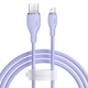 Кабель Baseus Pudding Series Fast Charging Cable USB to iP 2.4A (P10355700511-00) 1.2m Nebula Purple - зображення 1