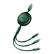 Кабель Baseus Bright Mirror 2 Series Retractable 3-in-1 Fast Charging Data Cable USB to M+L+C 3.5A (CAMJ010006) 1.1m Green - изображение 2