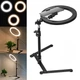 Кільцева лампа 26 см зі штативом настільна Ring light Led Набір блогера світлодіодне селфі кільце - зображення 2