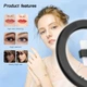 Кільцева лампа 26 см зі штативом настільна Ring light Led Набір блогера світлодіодне селфі кільце - зображення 5