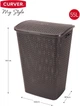 Корзина бельевая Curver My Style 55l коричневый - изображение 3
