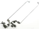 Петлі для HP Pavilion 15-R, 15-R100, 15-Г, 15-G100, HP 250 G3, HP 255 G3 (AM14D000100+AM14D000200). Пара. Ліва + права. Для моделей без тачскріна (64856) - зображення 1