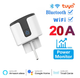 Смарт розетка Tuya Smart Life WiFi 20A 4400W White / Розумна вайфай розетка з лічильником електроенергії - зображення 2