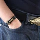 Чоловічий шкіряний браслет МОЛОТ ТОРА No1 ручної роботи Gorillas Accessories GR7 - зображення 2