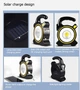 Фонарь - светильник аккумуляторный переносной светодиодный Solar Light JY-819A, повербанк, солнечная панель - изображение 7