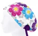 Медицинская шапочка женская HeadwearUniverse универсальная принт Цветы на белом - изображение 3