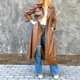Тренч из эко-кожи LINKI р.XL (42) коричневый - изображение 3