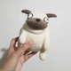 Мягкая игрушка Мопс собака 15 см Бежевый - изображение 4
