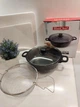 Кастрюля-фритюрница HotChef 24 см. с антипригарным покрытием, Черная - изображение 5
