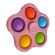 Сенсорна іграшка 2в1 антистрес і спинер силіконова нескінченна пухирка Симпл Дімпл UKC Simple Dimple рожевий - зображення 1
