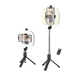 Тримач з кільцевим освітленням HOCO Showfull fill light live broadcast holder Lv03 Plus |BT4.1, 0.95m, LED 9Level| black - изображение 9