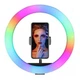 Кільцева світлодіодна LED лампа RIAS MJ33 RGB 33см Різнобарвна з держателем USB управління на проводі - зображення 1