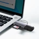 Czytnik kart Baseus Lite Series USB Type-A & Type-C - SD/TF Grey (WKQX060113) - obraz 8