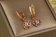 Сережки Xuping Jewelry підвіски мальва 2.6 см золотисті - зображення 2