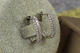 Серьги Xuping Jewelry три дорожки из фианитов 1.9 см серебристые - изображение 3