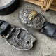 Пряжка Хижак LUX на чоловічий ремінь Gorillas Accessories Нейзельбер - зображення 8