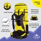 Рюкзак Fram-Equipment Lukla 65 L желтый - изображение 8