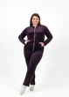 Пижама женская для дома велюровая на молнии N.EL.1547-53k 3XL Сливовый - изображение 2