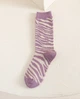 Жіночі довгі шкарпетки Purple zebra, розмір 35-41 - зображення 2