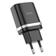 Сетевое зарядное устройство Hoco C12Q Smart QC3.0 (1USB/3A) Черный - изображение 1