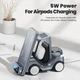 Док-станція 4в1 Wireless Charger для iPhone 15/14/13/12/11, AirPods, Apple Watch (black) 6/7/8/Ultra - зображення 10