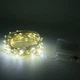 Дротяна декоративна гірлянда на батарейках 100 Led 10 м Теплий білий (KG-3352) - зображення 2