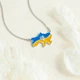Колье серебряное Карта Украины, серебро 925 пробы - изображение 4