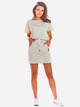 Sukienka T-shirt damska Infinite You M207 113434 M Beżowa Paski (5902360542570) - obraz 5