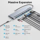 Док-станция Vention 12 в 1 USB 3.1 Type-C - DP/HDMI/VGA/USB-C/USB 3.0 x 3/RJ45/SD/TF/TRRS 3.5 мм/PD 100 Вт (THSHC_WV) - изображение 4