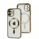 Чехол силиконовый противоударный WAVE Metal Color Case with MagSafe + защита камеры для Apple iPhone 12 (6.1") Gold - изображение 3